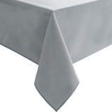 Toalha De Mesa Hiasan Silver Grey Impermeável 132 X 178 Cm