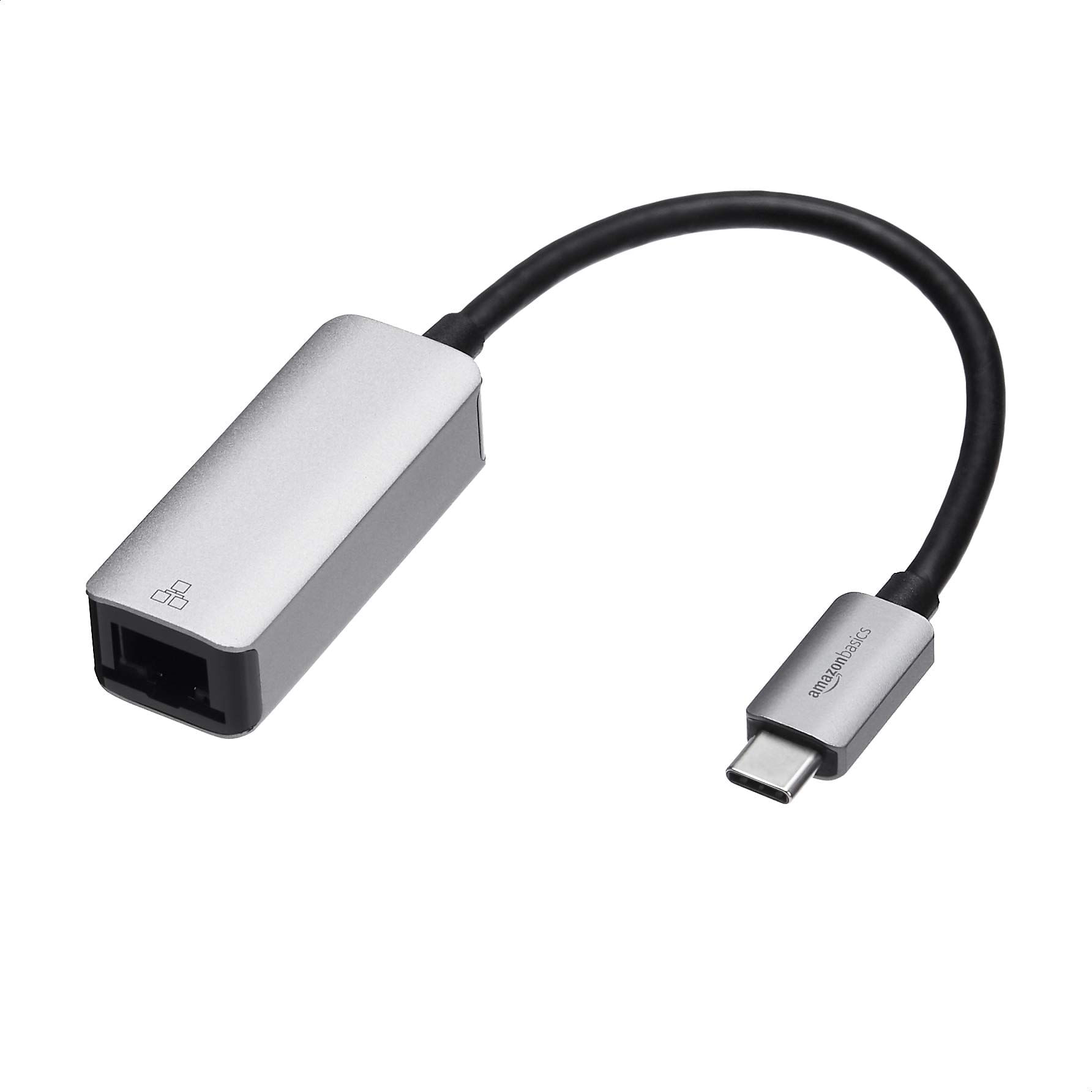 Adaptador Ethernet Amazon Basics Alumínio Usb 3.1 Type-c Para Rj45