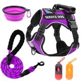 Colete Service Dog Cymiler Com Arnês, Coleira, Tigela E Porta-bolsa