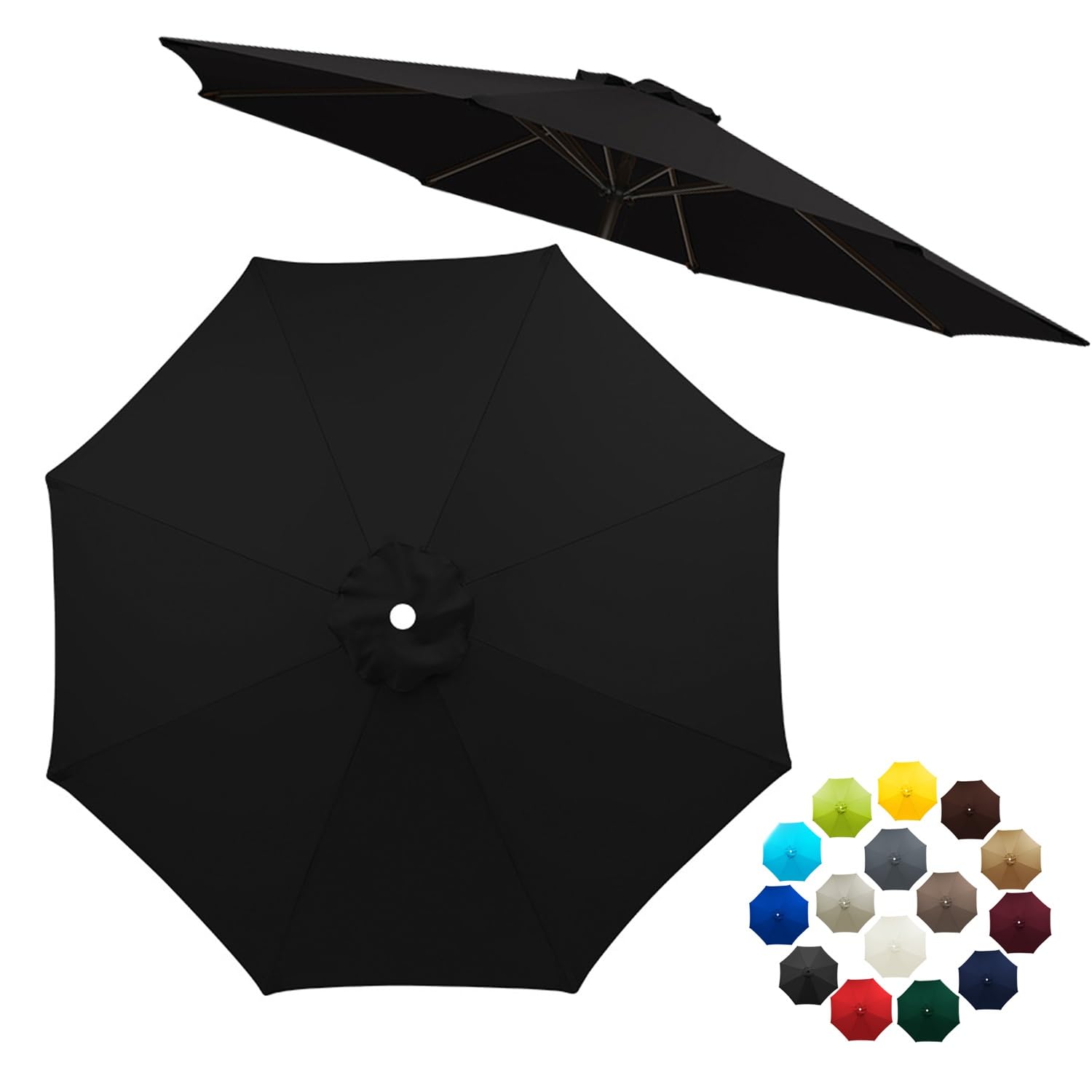 Pano De Reposição Para Dossel De Guarda-chuva De Pátio De 6,5 Pés A 10 Pés 6/8 Costelas