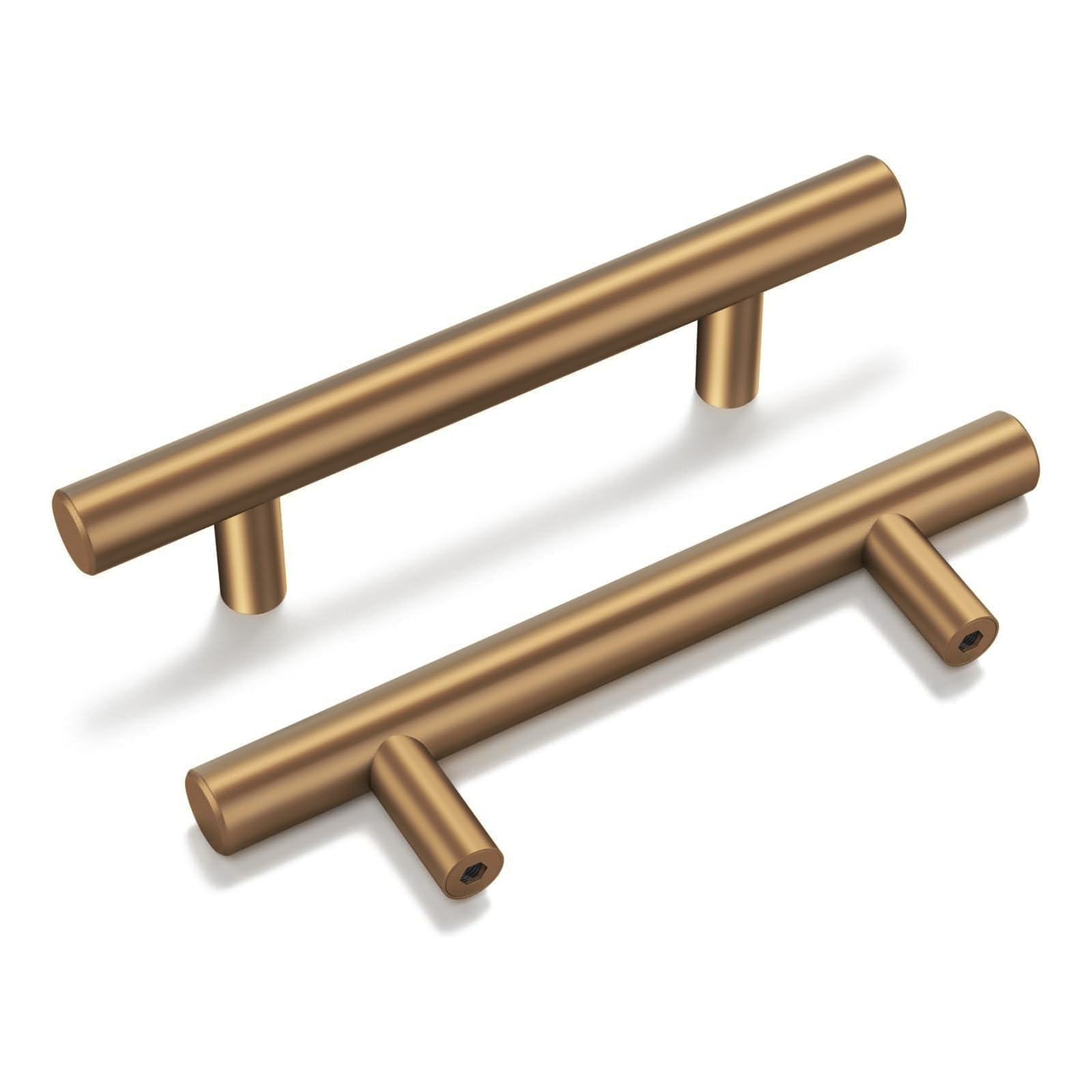 Cabinet Pulls Goldenwarm Champagne Bronze 76 Mm, Pacote Com 15