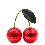 Bola De Discoteca Yeehlmer New Cherry Mirror Ball 10 Cm Vermelha