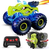Carro De Controle Remoto Scharkspark Monster Trucks Com Luz E Spray