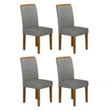 Kit 04 Cadeiras Sala De Jantar Lorena Mdf Moveis Leifer