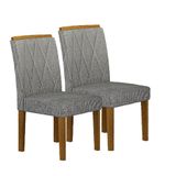 Kit 02 Cadeiras Sala De Jantar Lorena Mdf Moveis Leifer