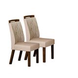 Kit 02 Cadeiras Sala De Jantar Ilheus Mdf Moveis Leifer