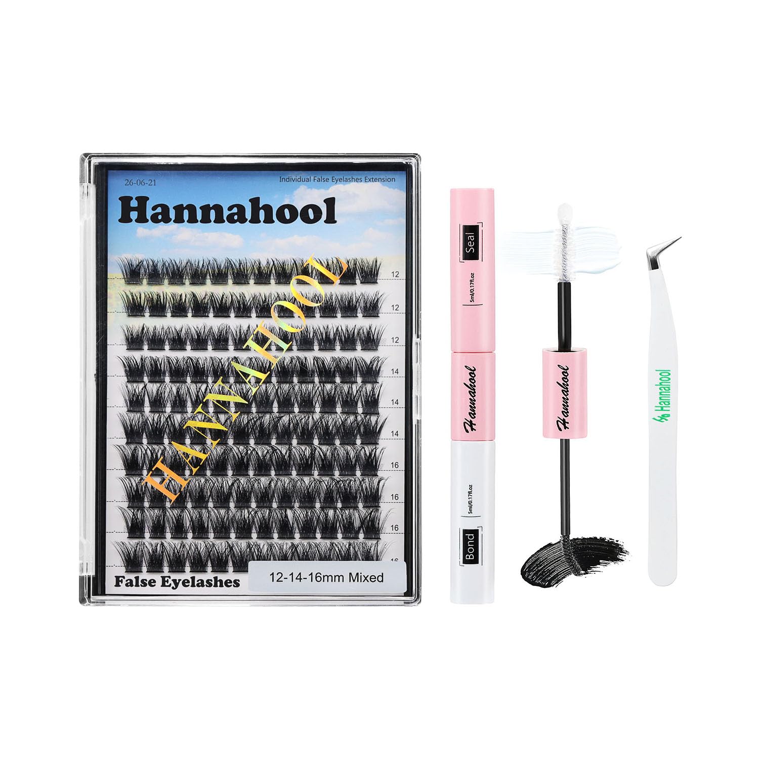 Cílios Postiços Hannahool D Curl Cílios Individuais 120 Unidades