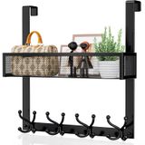 Organizador Over The Door Hooks Consumest Com 16 Ganchos E 2 Cestos