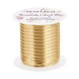 Fio De Miçangas Para Joias Benecreat, Calibre 26, 120 M, Ouro Claro