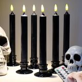 Velas De Janela Nonno E Zgf Real Wax Black Com Controle Remoto De 8", Pacote Com 6