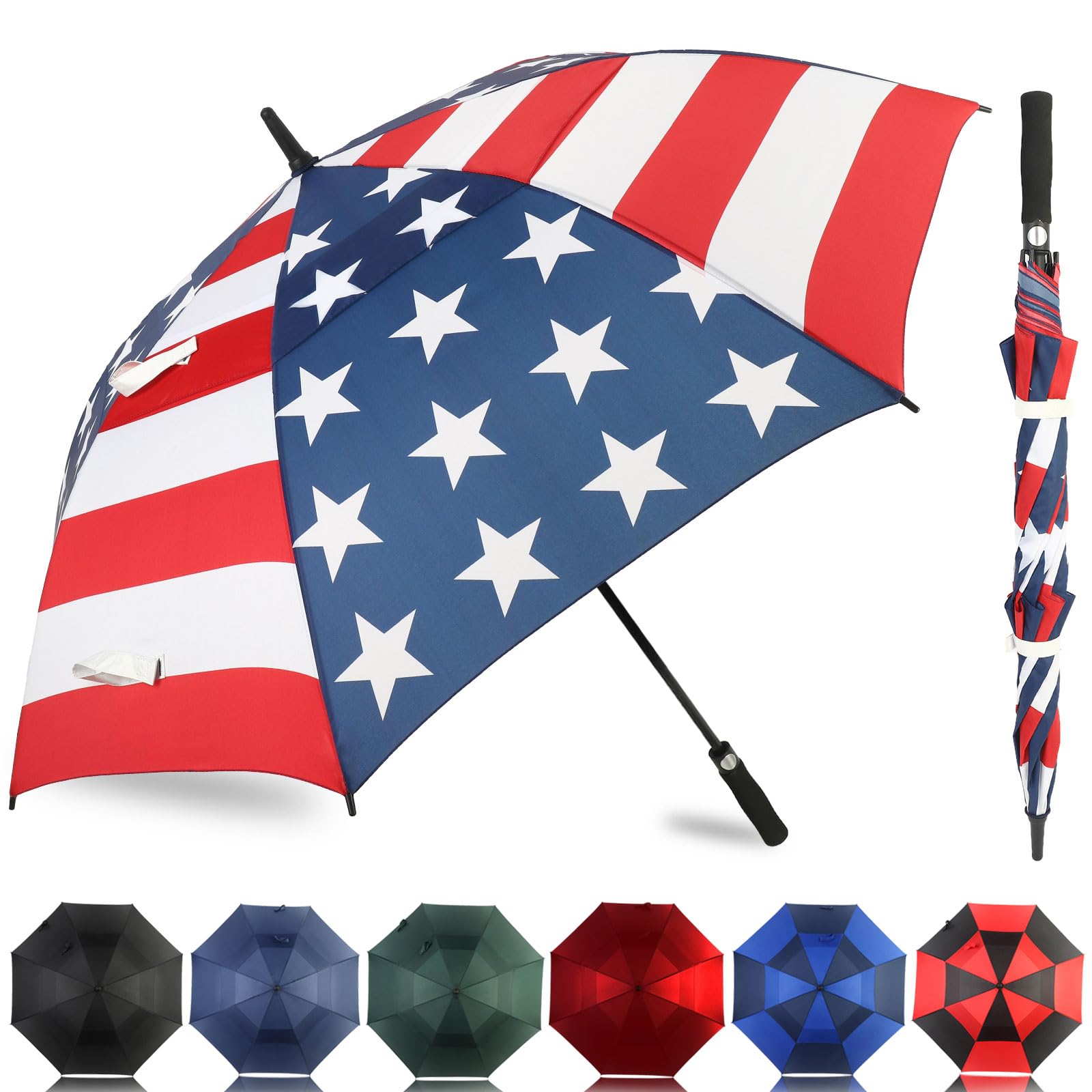 Guarda-chuva De Golfe Llanxiry Large Rain Windproof 137/157/173cm