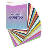 Papel Cartolina Htvront, Cores Variadas, A4, 230 G/m2, 60 Folhas
