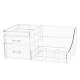 Organizador De Cuidados Com A Pele Cq Acrílico Transparente Com 2 Gavetas, Empilhável