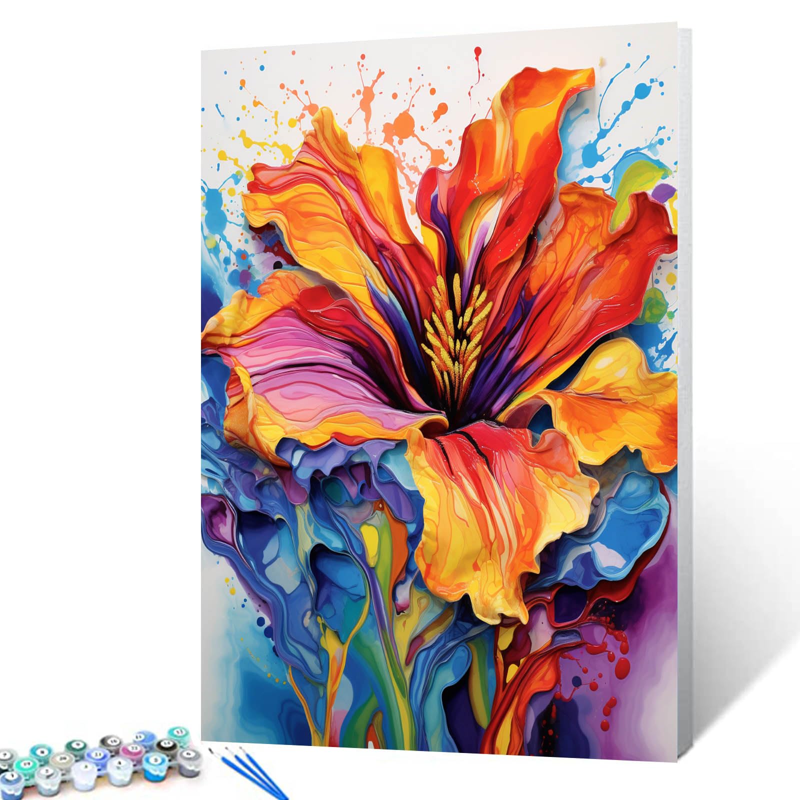 Kit Paint By Number Aihonmin Lris Flower Para Adultos E Crianças