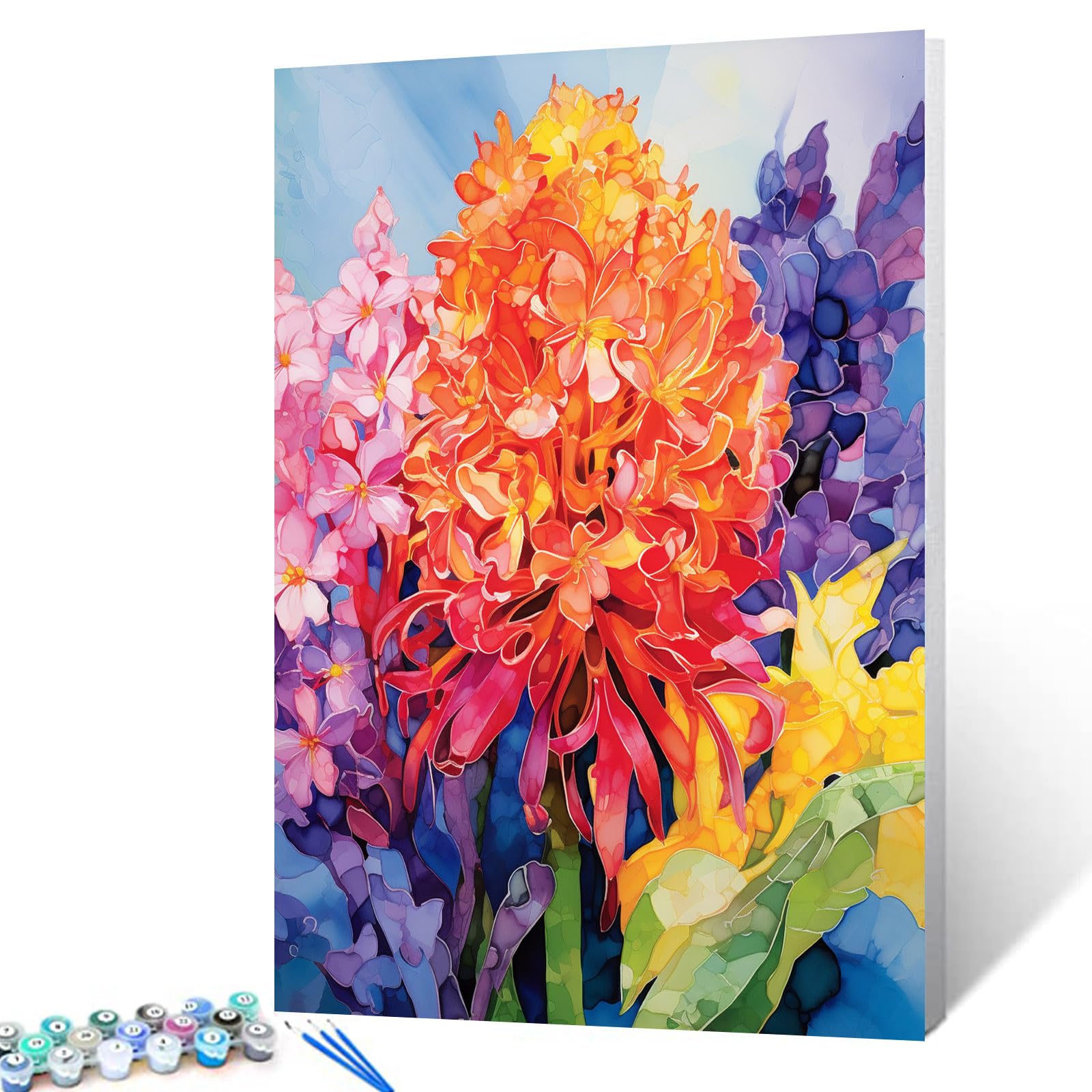 Kit Paint By Number Aihonmin Beautiful Flower Para Adultos/crianças