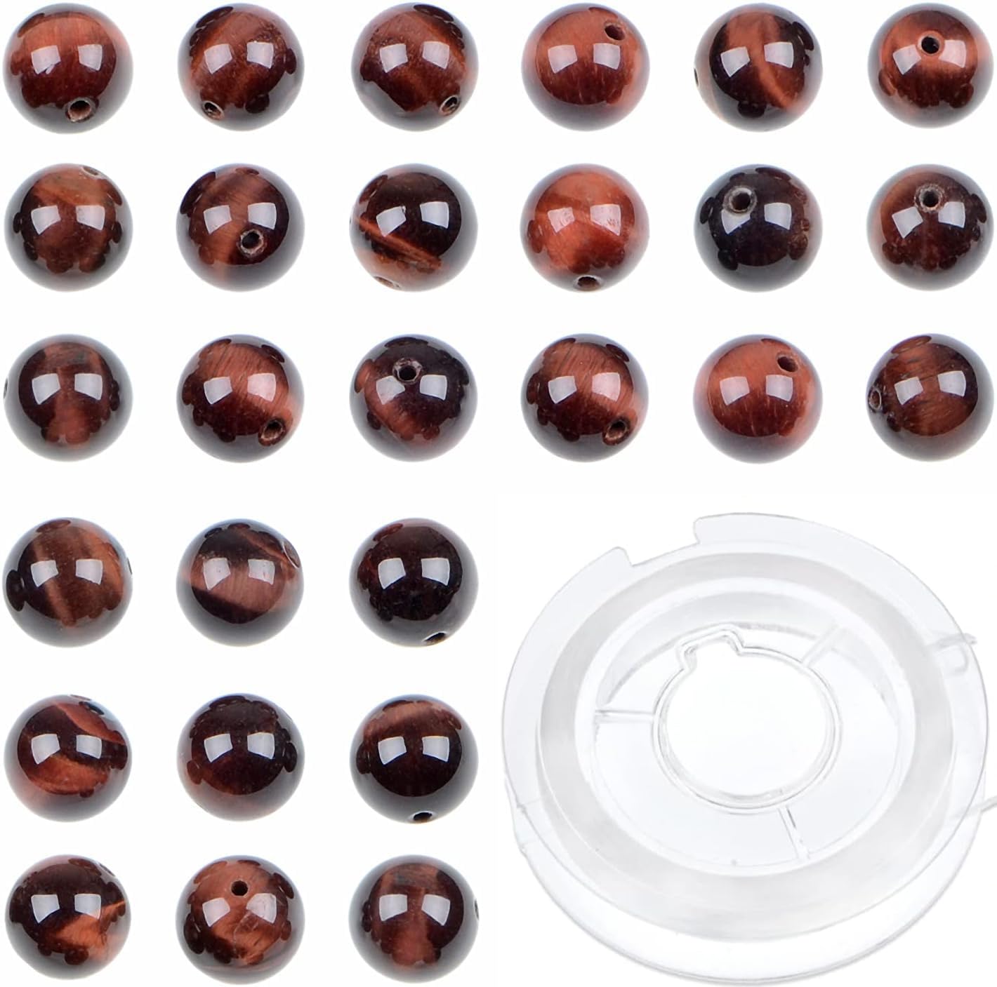 Stone Beads Bymitel Red Tiger's Eye 8 Mm 140 Unidades Para Joias