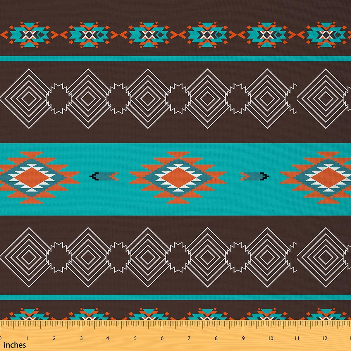 Medalhão Erosebridal Boho Grid Teal Medallion Egípcio De 1 Jarda