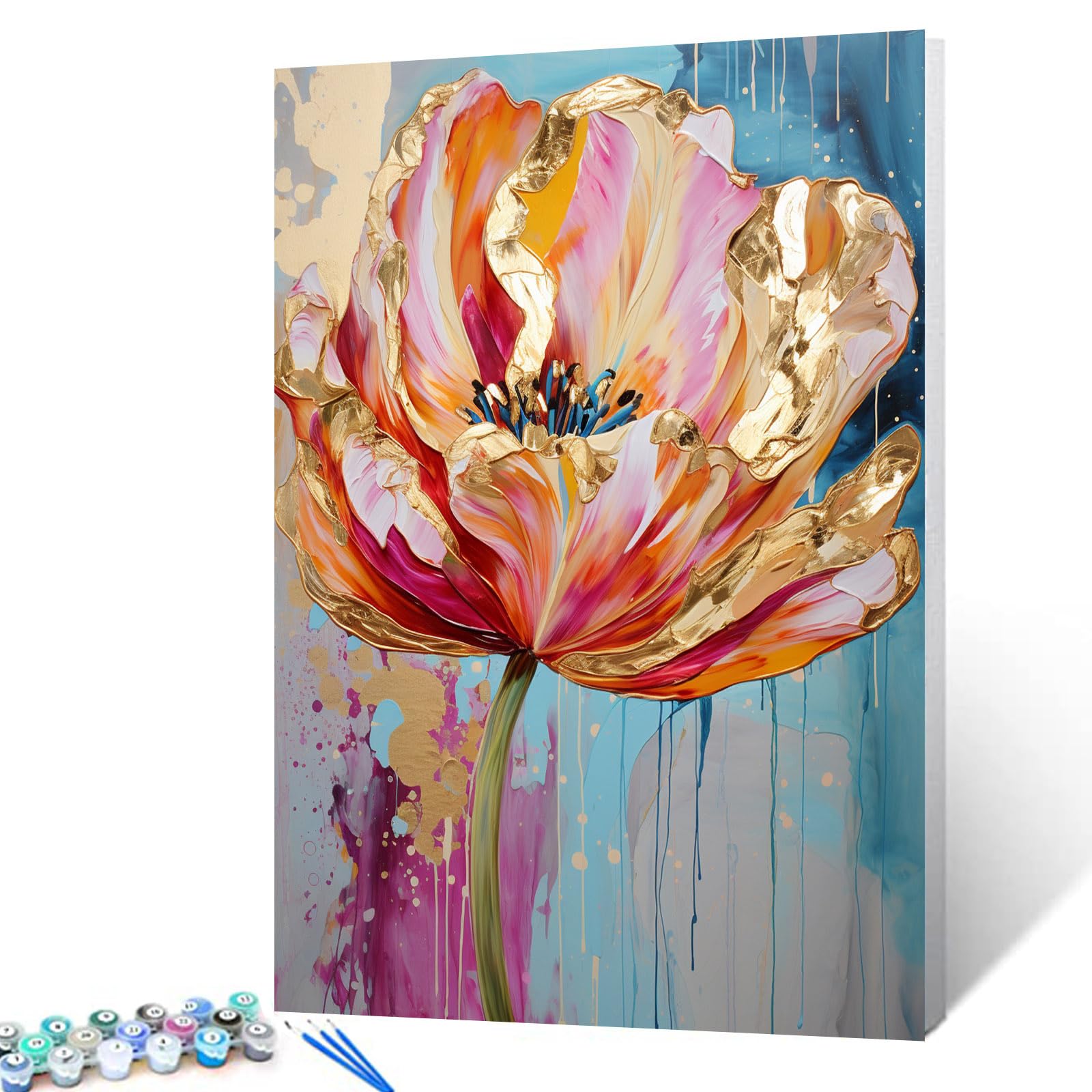 Kit Paint By Number Aihonmin Beautiful Floral Para Adultos/crianças