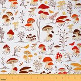 Tecido Castle Fairy Cute Mushroom 100% Poliéster 1m