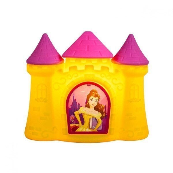 Luminária Castelo Bela Com Led Disney Amarelo
