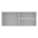 Armário Aéreo Acordes Glamy 100% MDF 2 Portas de Correr de Vidro Quadrato Branco Madesa