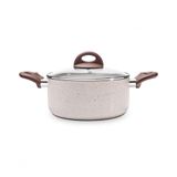 Caçarola Com Tampa 24 Ceramic Life Granada Indução - Brinox 24 Cm Vanilla Brinox
