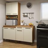 Cozinha Completa Niterói 6 Portas 1 Gaveta Kaiki Móveis Nature Com Off White