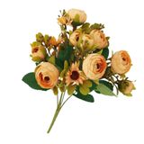 Flor Artificial Buquê Camélia E Margarida 30cm