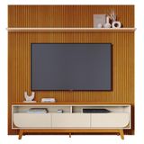 Rack Bancada Com Painel Luna Cinamomo/off White Para Tv Até 75 - Madetec