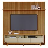 Rack Bancada Com Painel Luna Cumaru/opala Para Tv Até 75 - Madetec