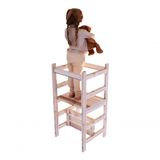 Mesa Infantil + Cadeirão Com 2 Niveis Torre De Aprendizagem