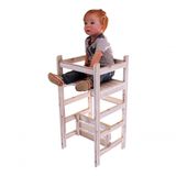 Mesa Infantil + Cadeirão Com 2 Niveis Torre De Aprendizagem