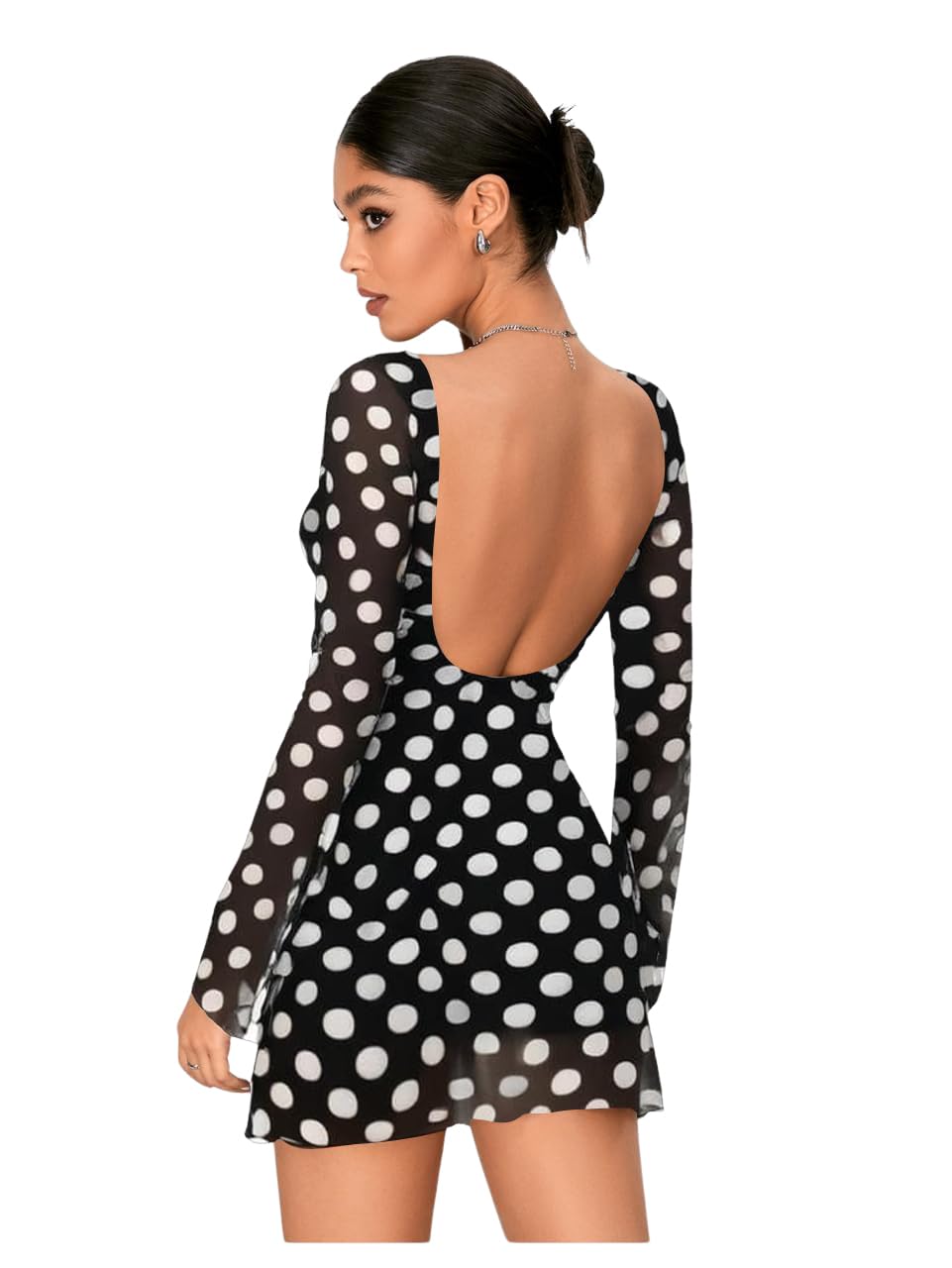 Vestido Wdirara Y2k Com Estampa De Leopardo, Malha, Sino, Manga Comprida, Feminino