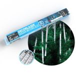 Cascata Bastão 8 Tubos 50cm Led 384 Snow Fall Decorlaser Branco Frio 6500k
