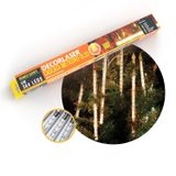 Cascata Bastão 8 Tubos 50cm Led 384 Snow Fall Decorlaser Branco Quente 3000k