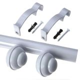 Kit Varão De Cortina Barcelona 19mm 2,00m Bola Couselo Branco
