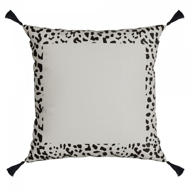 Capa para Almofada com Pingente Tassel 43x43cm Silk Home Belchior Bege/Cinza/Preto/Branco