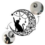 Decoração De Lua E Gato Para Interiores E Exteriores 40cm