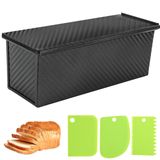 Forma De Pão Pullman 1kg Com Tampa Sp-031 33x13cm Com Raspador