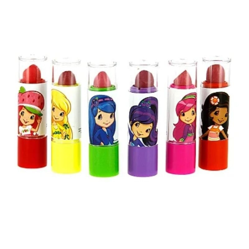 Kit 6 Batom Infantil Para Criança Menina Princesa, Morango
