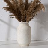 Vaso De Flores Siducal Rústico Farmhouse 24cm Cerâmico Branco