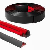 Protetor De Canto De Parede Trim Umedol 6,7 M Preto Pvc 90°