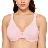 Sutiã Feminino Calvena Minimizer, Cobertura Total, 38 G, Rosa Suave