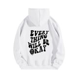 Moletom Soly Hux Feminino Com Capuz Estampado De Grandes Dimensões Branco