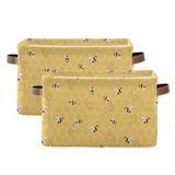 Cesta De Armazenamento Auuxva Yellow Animal Bee Honey Comb Large