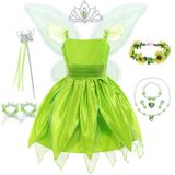Vestido De Princesa Aunc Green Fairy Tinker Bell Para Meninas De 9 A 10 Anos