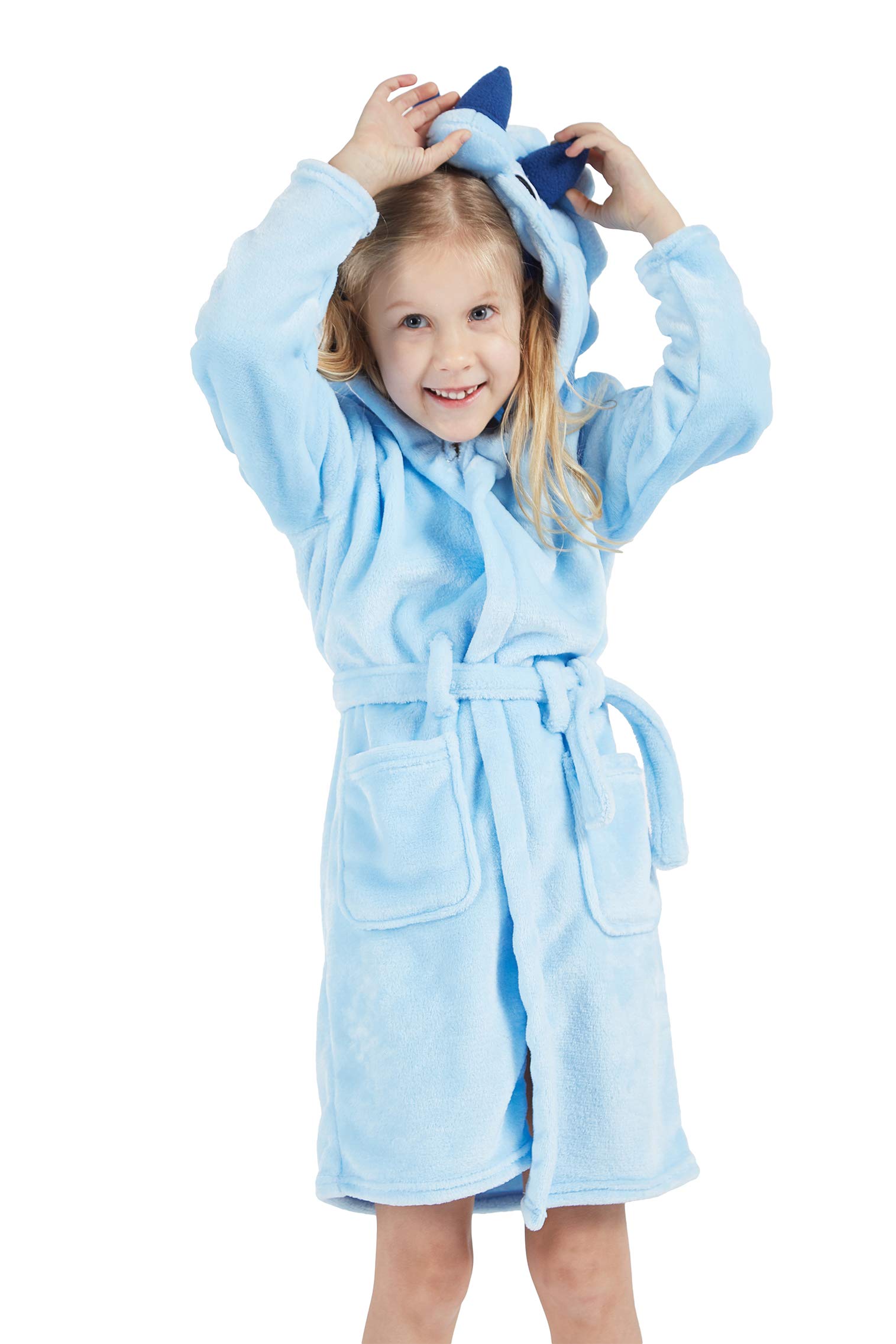 Roupão Infantil Deley Fannel, Roupão De Dormir Com Capuz, Dinossauro