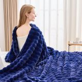 Manta Newcosplay Faux Fur Dark Navy 550 Gsm (130 X 150 Cm)