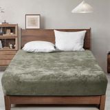 Lençol Com Elástico Phf Truly Velvet Queen Size Smokey Olive