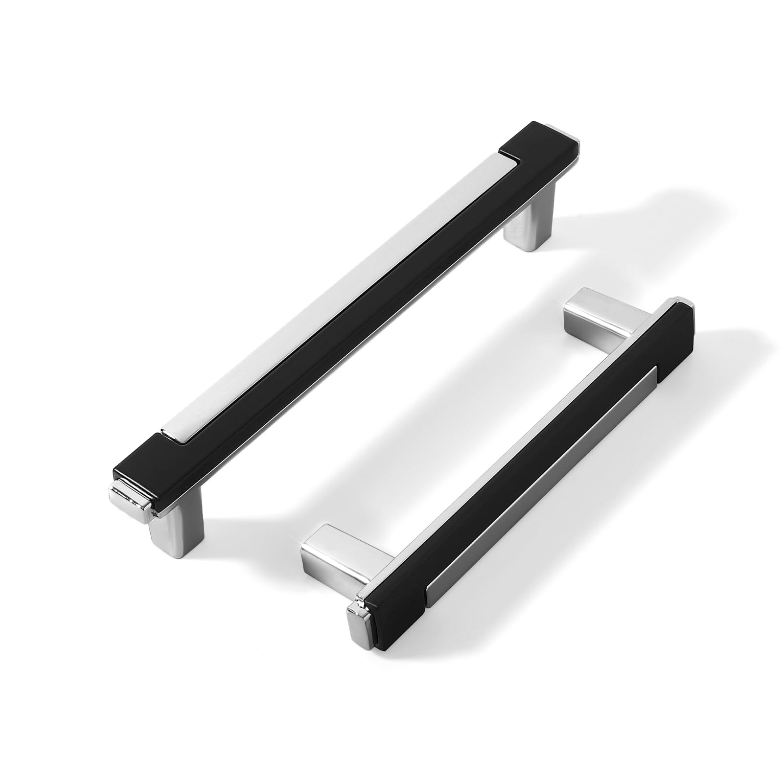 Cabinet Pulls Kcmwsy Em Liga De Zinco Preta/prateada De 122 Mm (pacote Com 10)
